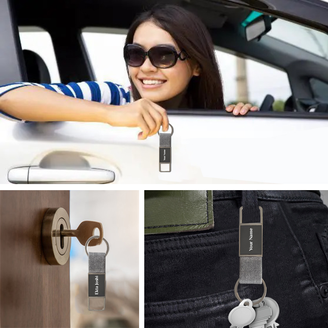 Personalized Corporate Strap Keychain-Modern Giveaway